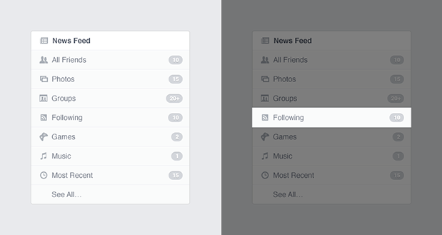 facebook following tab