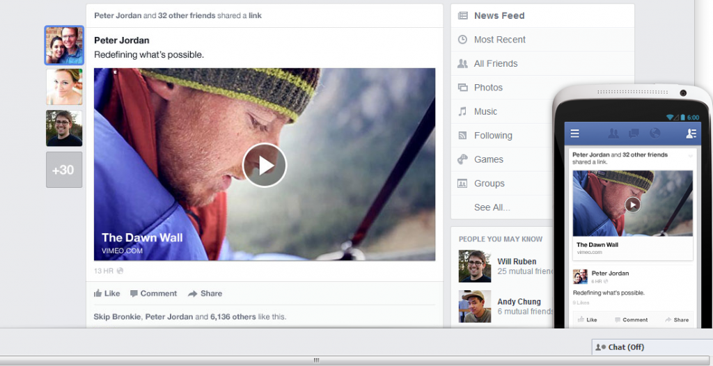new facebook newsfeed