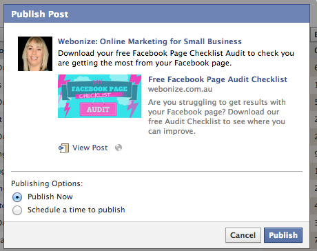 publish post within power editor